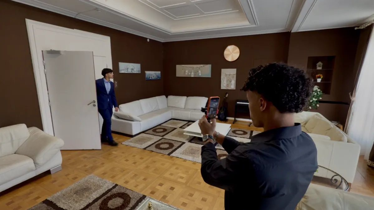 Grand salon du Domaine La Rosière pendant le tournage, Diemeringen
