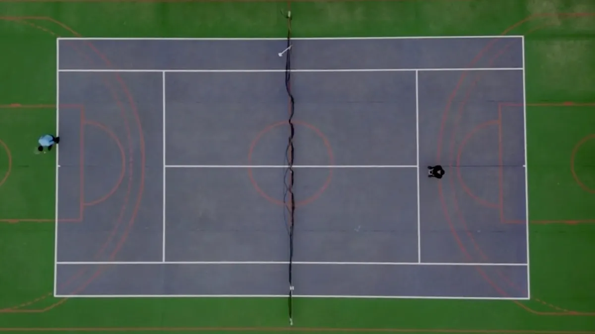 Court de tennis du Domaine La Rosière vu du ciel, Diemeringen