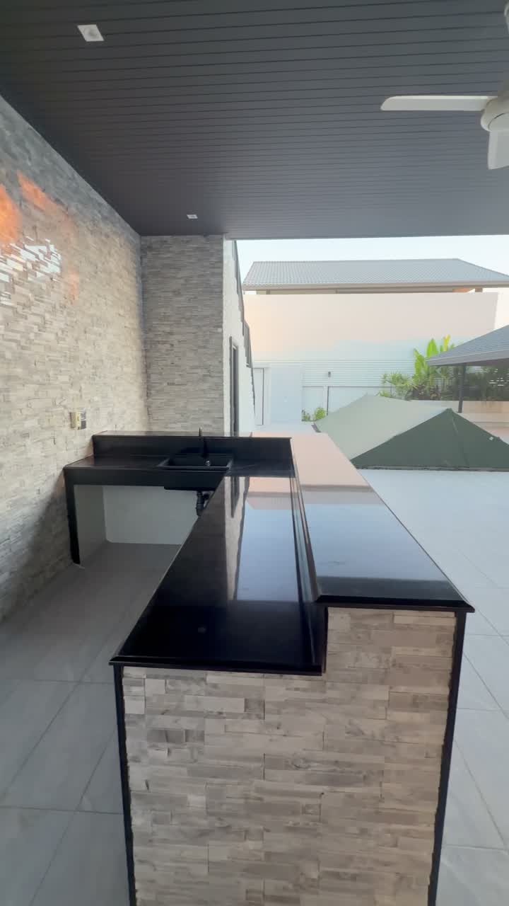 Cuisine extérieure de la villa à Koh Samui