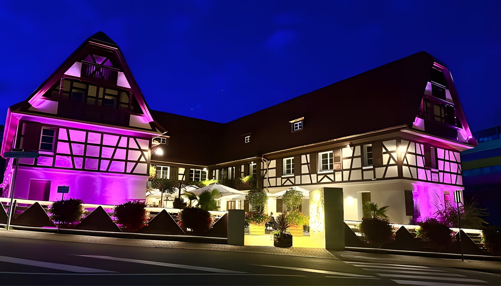 Auberge du Kochersberg, vue aérienne