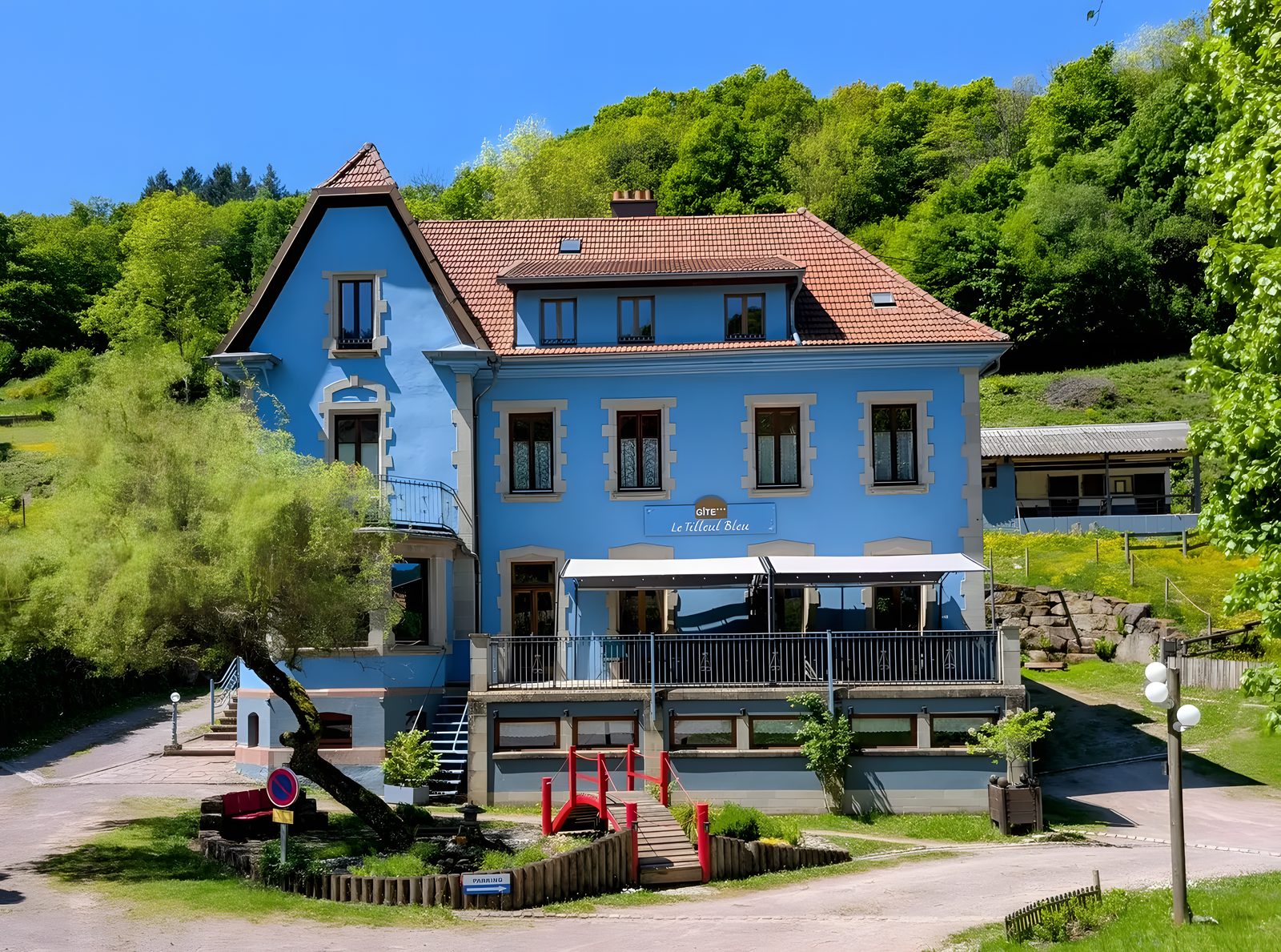 Le Tilleul Bleu, vue aérienne